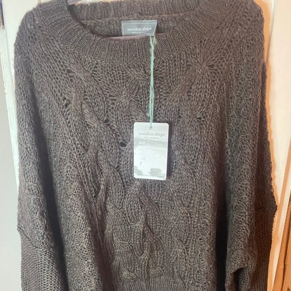 ｗｏｏｄｅｎ ｓｈｉｐｓ ｃａｂｌｅ ｋｎｉｔ ｓｗｅａｔｅｒ - Picture 3 of 5